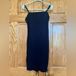 Bozzolo - Black Spaghetti Strap Midi Dress